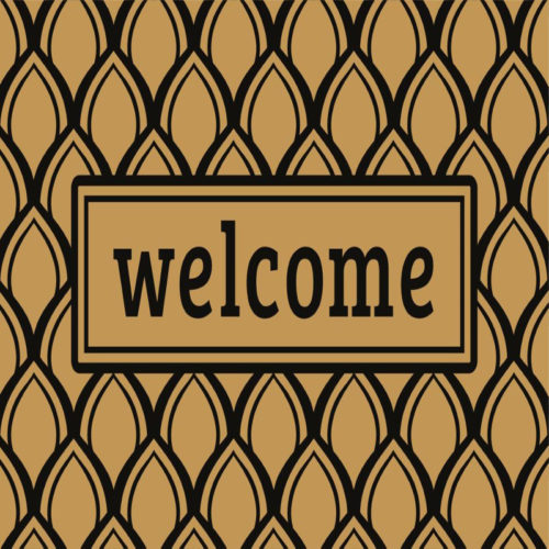 PVC Backed Coir Mat Printed